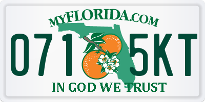 FL license plate 0715KT