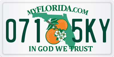 FL license plate 0715KY