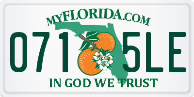 FL license plate 0715LE