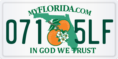 FL license plate 0715LF