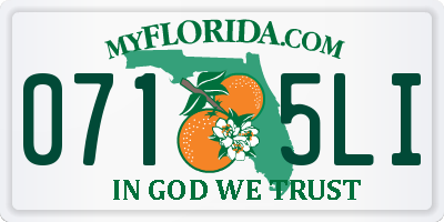 FL license plate 0715LI