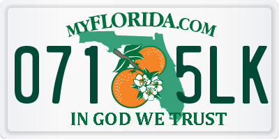 FL license plate 0715LK