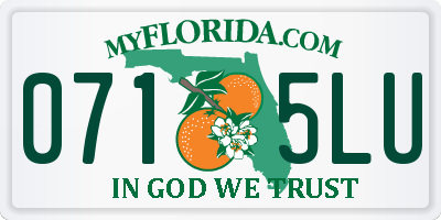 FL license plate 0715LU