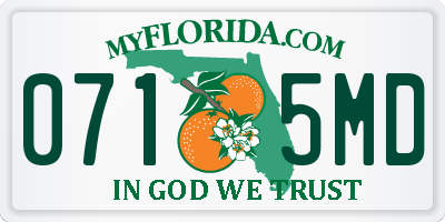 FL license plate 0715MD