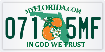 FL license plate 0715MF
