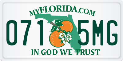 FL license plate 0715MG