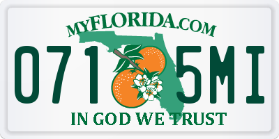 FL license plate 0715MI