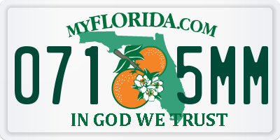 FL license plate 0715MM