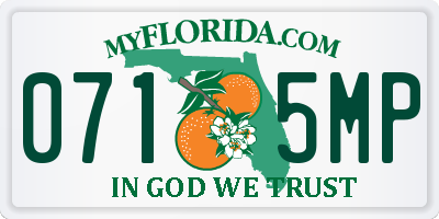 FL license plate 0715MP