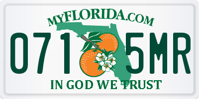 FL license plate 0715MR