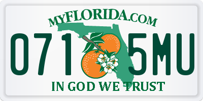 FL license plate 0715MU