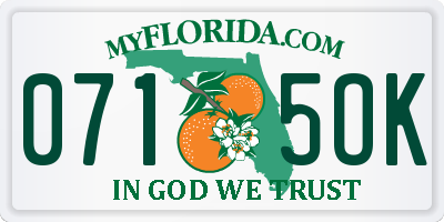 FL license plate 0715OK