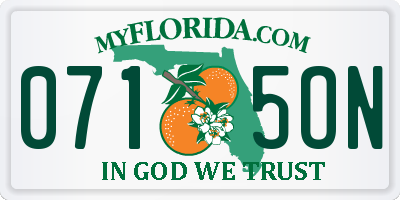 FL license plate 0715ON