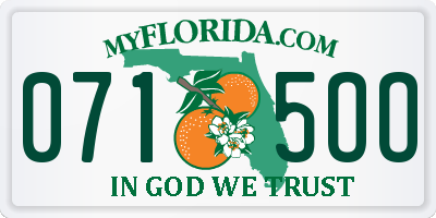 FL license plate 0715OO