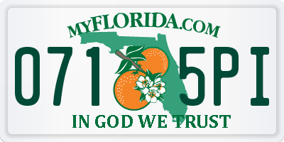 FL license plate 0715PI