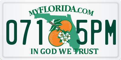 FL license plate 0715PM
