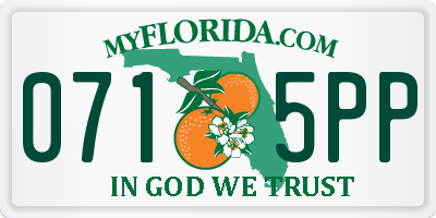 FL license plate 0715PP