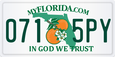 FL license plate 0715PY