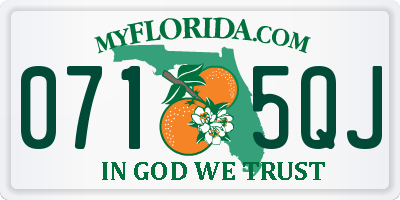 FL license plate 0715QJ