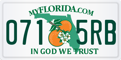 FL license plate 0715RB