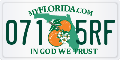 FL license plate 0715RF