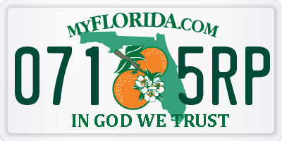 FL license plate 0715RP