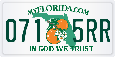 FL license plate 0715RR