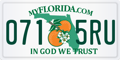 FL license plate 0715RU