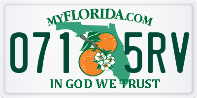 FL license plate 0715RV