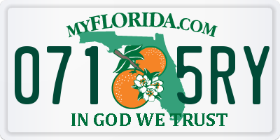 FL license plate 0715RY