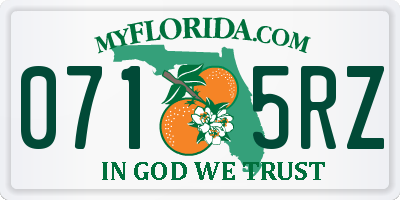 FL license plate 0715RZ