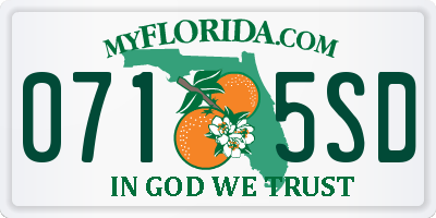 FL license plate 0715SD