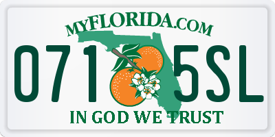 FL license plate 0715SL