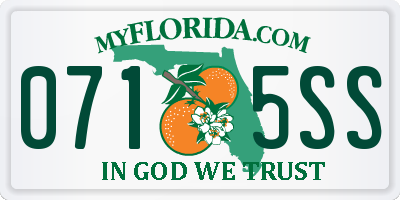 FL license plate 0715SS