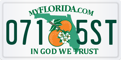 FL license plate 0715ST