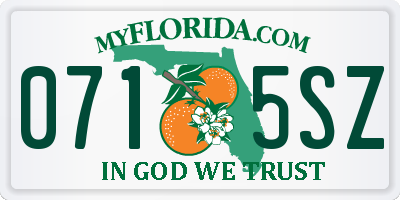 FL license plate 0715SZ