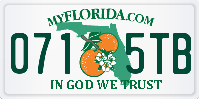 FL license plate 0715TB