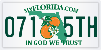 FL license plate 0715TH