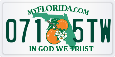 FL license plate 0715TW