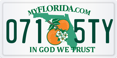 FL license plate 0715TY