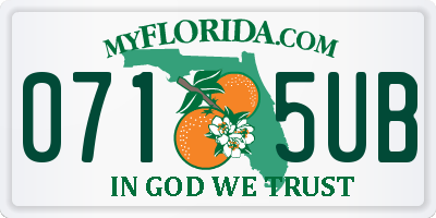 FL license plate 0715UB