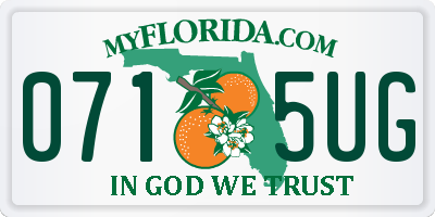 FL license plate 0715UG