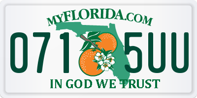 FL license plate 0715UU