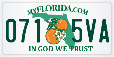 FL license plate 0715VA