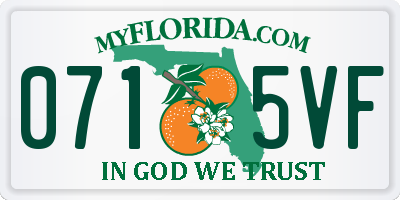 FL license plate 0715VF