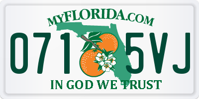 FL license plate 0715VJ