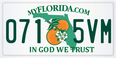 FL license plate 0715VM