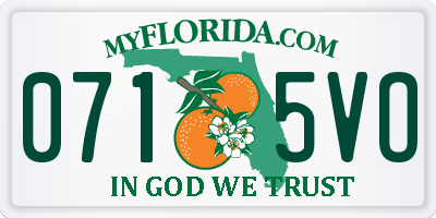 FL license plate 0715VO
