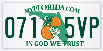 FL license plate 0715VP