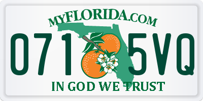 FL license plate 0715VQ